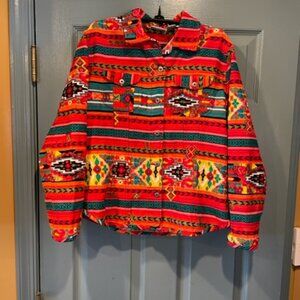 Chico's rare vintage colorful denim Western jacket sz 2 Chico's, worn once